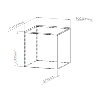 Pojemnik kubik 10x10x10 cm, bezbarwny - 3