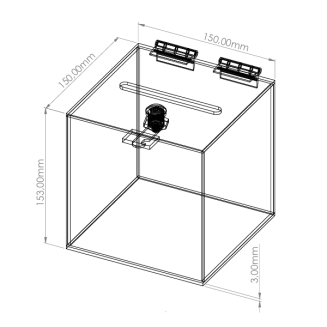 Skarbonka, urna z plexi 15x15x15 cm - 3