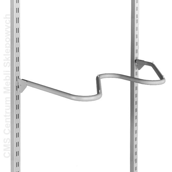 Ramię sklepowe owalne gięte S prawe