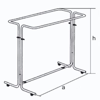 Stojak sklepowy na ubrania ST070 podwójny - 2