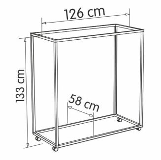 Stojak sklepowy na ubrania TECHNO typ 3 - 2