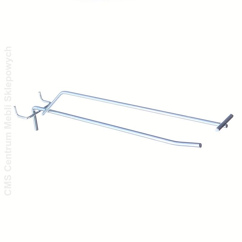 Hak sklepowy pojedynczy na ściankę perforowaną z szyldem