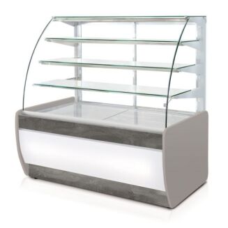 Witryna chłodnicza cukiernicza z szybą giętą uchylną z blokadą - 9