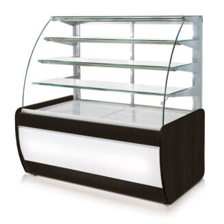 Witryna chłodnicza cukiernicza z szybą giętą uchylną z blokadą - 6