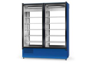 Szafa chłodnicza dwustronnie przeszklona, blokada drzwi od strony klienta - 10