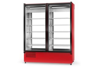 Szafa chłodnicza dwustronnie przeszklona, blokada drzwi od strony klienta - 9