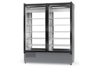 Szafa chłodnicza dwustronnie przeszklona, blokada drzwi od strony klienta - 8