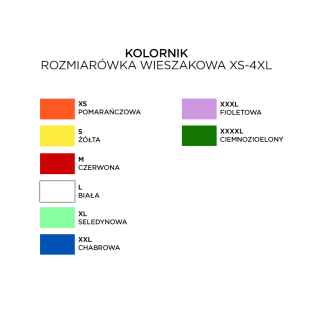 Rozmiarówka wieszakowa standardowa XS-XL