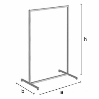 Stojak sklepowy na ubrania ST117 chromowany - 2