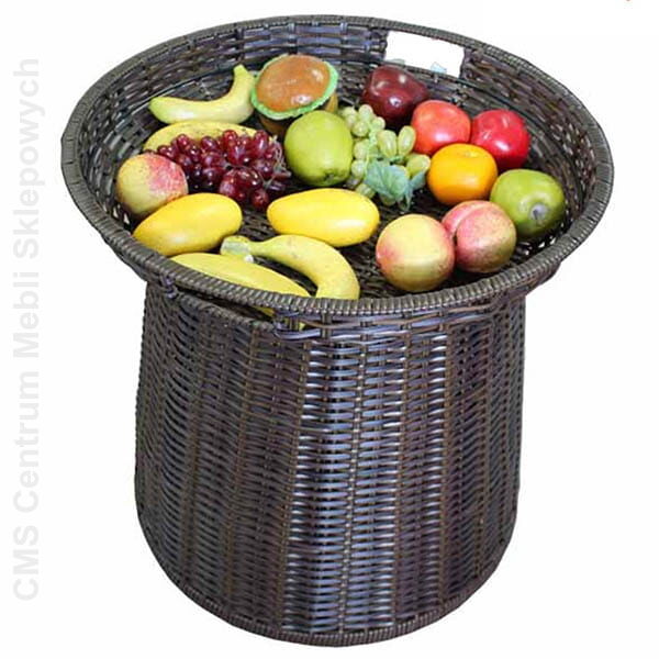Kosz sklepowy na warzywa okrągły średnica 60 cm - zestaw