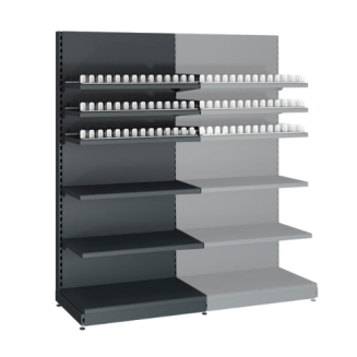 Regał sklepowy metalowy papierosowy z popychaczami 210 cm - 3