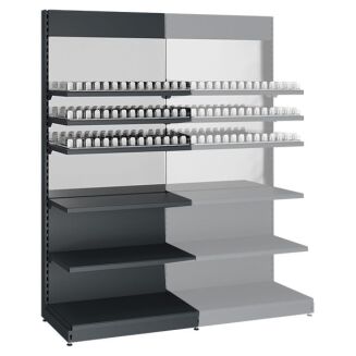 Regał sklepowy metalowy z lustrem na papierosy 230 cm - 4