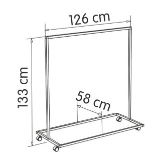 Stojak sklepowy na ubrania TECHNO typ 1 - 2