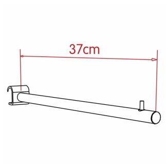 Hak sklepowy odzieżowy na owalny drążek Z-21 - 2