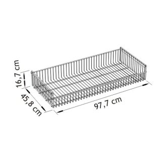 Kosz płytki do regału metalowego - 2