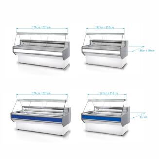 Lada chłodnicza z szybą prostą ukośną L-A - 26