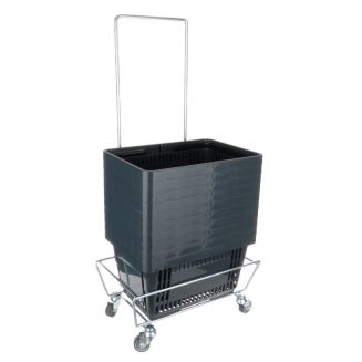 Zestaw 10 koszyków z dwoma rączkami 22 litrowe + wózek pod koszyki - 12