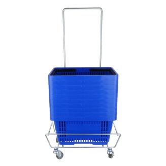 Zestaw 10 koszyków z dwoma rączkami 22 litrowe + wózek pod koszyki - 6