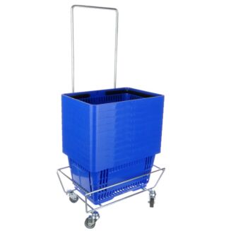 Zestaw 10 koszyków z dwoma rączkami 22 litrowe + wózek pod koszyki - 15