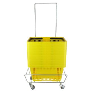 Zestaw 10 koszyków z dwoma rączkami 22 litrowe + wózek pod koszyki - 7