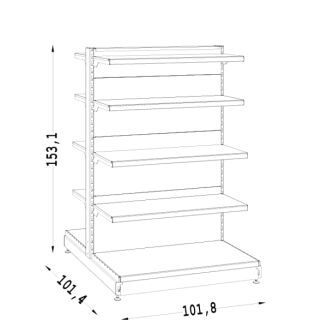 Gondola sklepowa metalowa 150 - 3