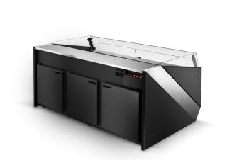 Lada chłodnicza z szybą czołową giętą krótką L-Si - 8