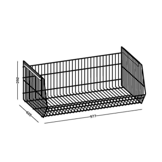 Kosz głęboki do regału metalowego - 3