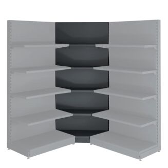 Regał metalowy sklepowy narożny wewnętrzny 90 stopni - 5