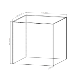 Pojemnik kubik 40x40x40 cm, bezbarwny - 3