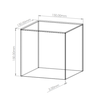Pojemnik kubik 15x15x15 cm, bezbarwny - 3