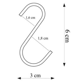 Haczyk sklepowy metalowy 