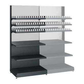 Regał sklepowy metalowy z lustrem na papierosy 210 cm - 2