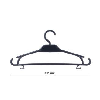 Wieszak na ubrania dziecięce W-7 czarny mały dł. 30,5 cm