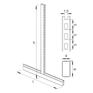 Noga gondoli regału metalowego - 3