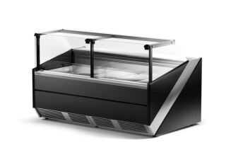 Lada chłodnicza z szybą czołową prostą, pionową L-X - 18