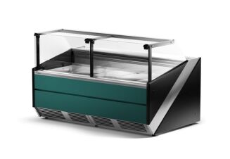 Lada chłodnicza z szybą czołową prostą, pionową L-X - 14