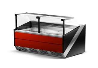 Lada chłodnicza z szybą czołową prostą, pionową L-X - 17