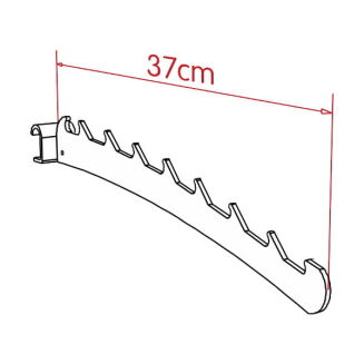 Schemat zawieszki sklepowej na owalny drążek - łukowej Z-7