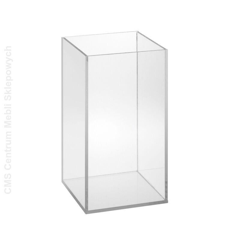 Pojemnik kubik 10x10x18 cm, bezbarwny