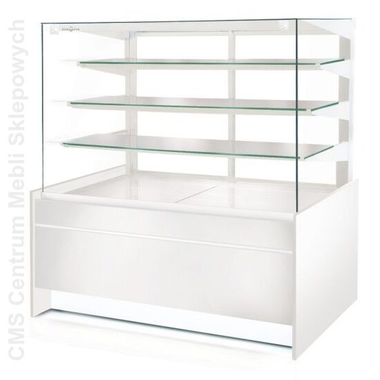 Witryna chłodnicza cukiernicza z szybą prostą pionową uchylną