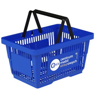 Zestaw 10 koszyków sklepowych z jedną rączką + wózek pod koszyki - 9