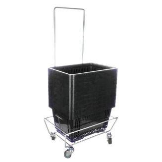 Zestaw 10 koszyków sklepowych z jedną rączką + wózek pod koszyki - 12