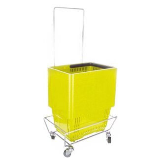 Zestaw 10 koszyków sklepowych z jedną rączką + wózek pod koszyki - 17