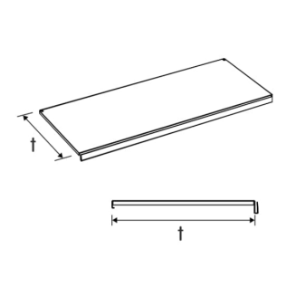Półka dwustronnie malowana do regału metalowego - 3