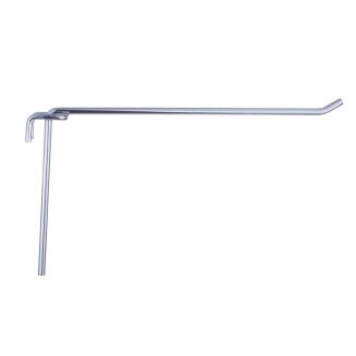 Hak sklepowy pojedynczy na kratę kwadratowy, chrom - 5