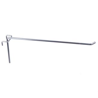 Zawieszka sklepowa na kratę - pojedyncza (chrom) - 30 cm