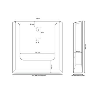 Wieszana kieszeń na ulotki A4 ABC8700T - 2