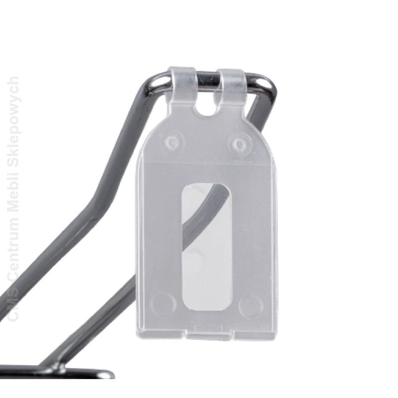 Klips wahadłowy przezroczysty z kieszonką