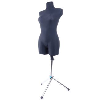 Manekin krawiecki czarny damski na statywie