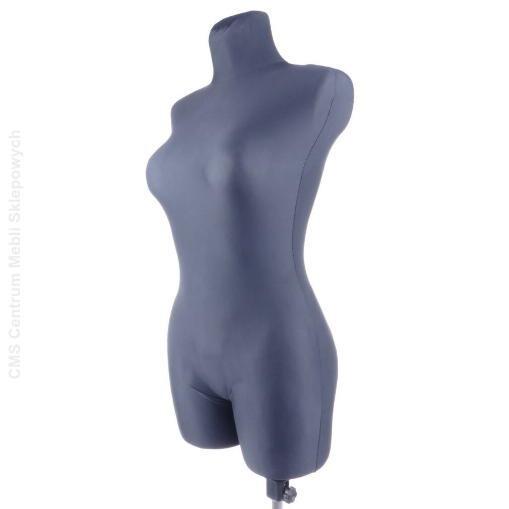 Manekin krawiecki czarny damski bokiem